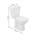 Vaso Sanitário com Caixa Acoplada e Assento Branco Duplo Acionamento 3/6L Saída Vertical Mariana Icasa